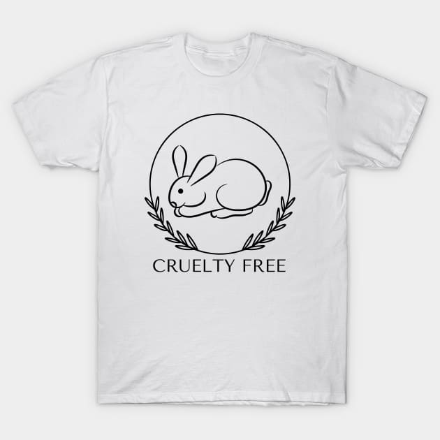 Cruelty Free Rabbit T-Shirt by DMS DESIGN